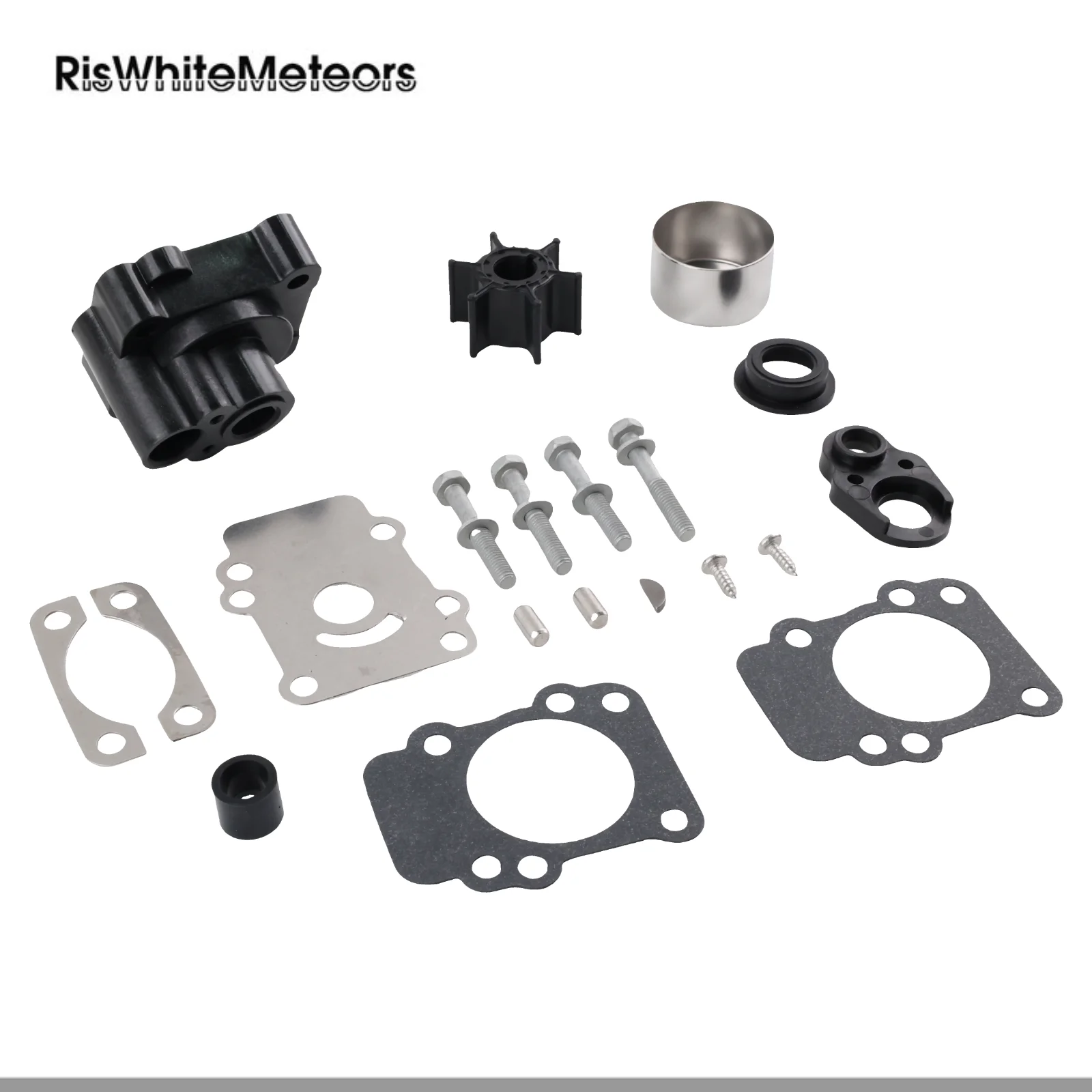 

RisWhiteMeteors 682-W0078-00 682-W0078-01 Ремкомплект водяного насоса Замена для подвесного двигателя Yamaha 9,9 л.с. 15 л.с. 18-3411 Sierra