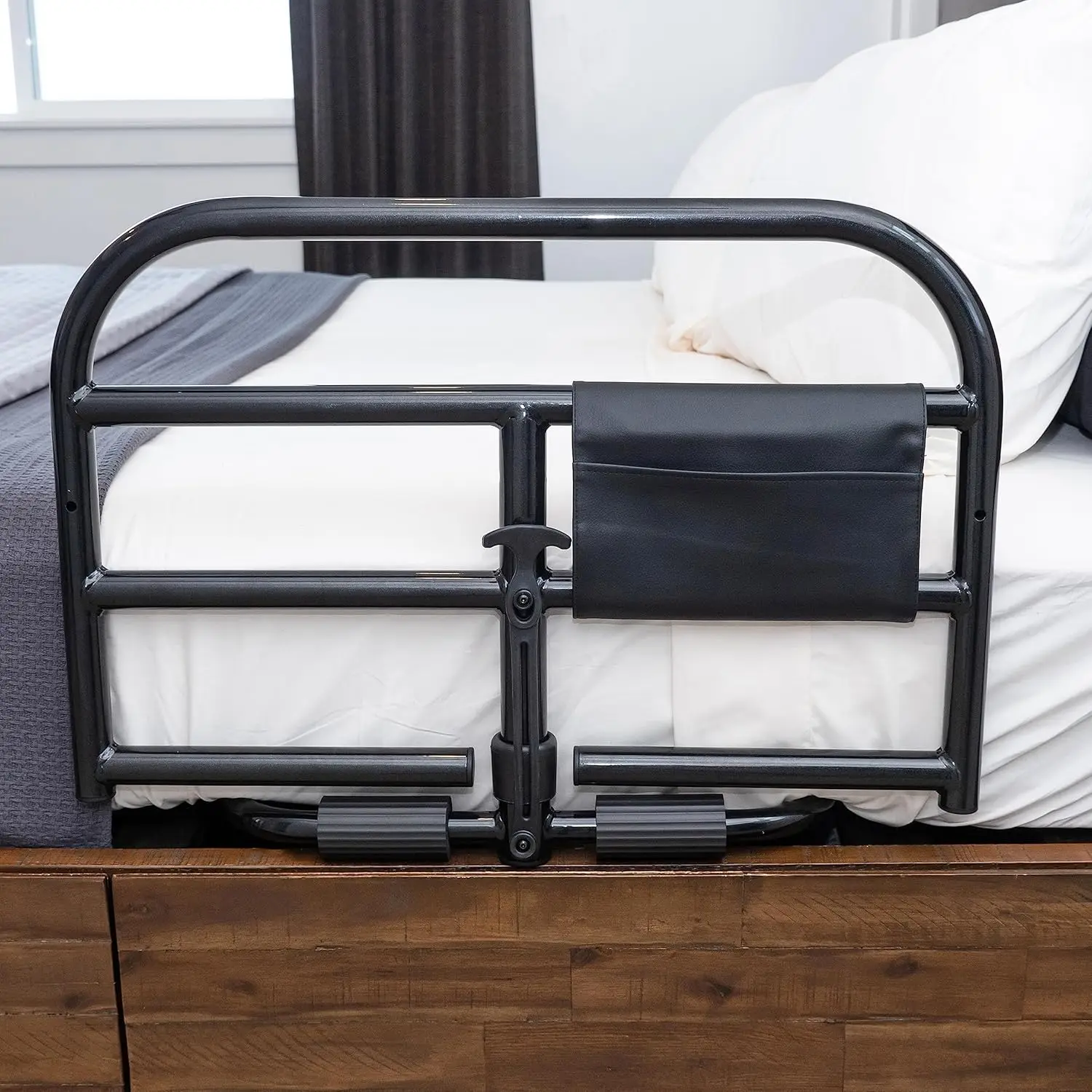 Safety Bed Rail, Bariatric Bed Bar Handle for Bed for Adults, Seniors, and Elderly, Under Mattress Bedside Rail