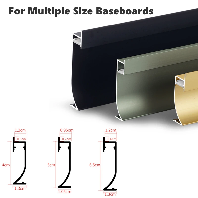 H40/50/65mm LED Skirting Linear Lamp Aluminum Profile Accessories Baseboard Plastic Internal Angle External Corner Connector