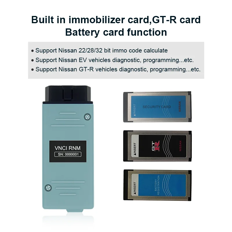 VNCI RNM 3-and-1 for nissan/Renault/Mitsubishi scanner Calculate 28/32bit immobilizer for Sylphy B18/B17, programming ECU/TCM