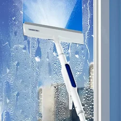 2 in 1 Windows Cleaner with Spray Magic Broom Wiper Telescopic Extra-long Handle Mop Squeegee Wiper for Glass Cleaning Tools