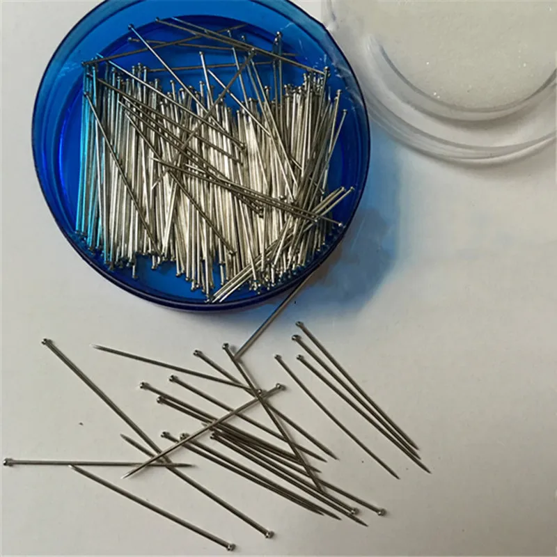 250pcs Stainless Steel Straight Pins 35mm Dressmaker Pins Quilt Applique Sewing Needle DIY Craft With Box Sewing Accessories