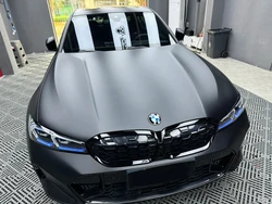 Premium Satin Black Adhesive Vinyl Wrap Film DIY Motorbike Car Wrapping Decal
