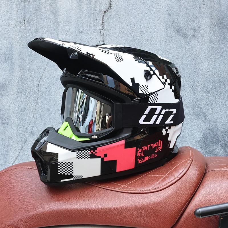 

ORZ-motorcycle off-road helmet, fully covered electric vehicle, men's and women's rally full helmet, high mountain downhill