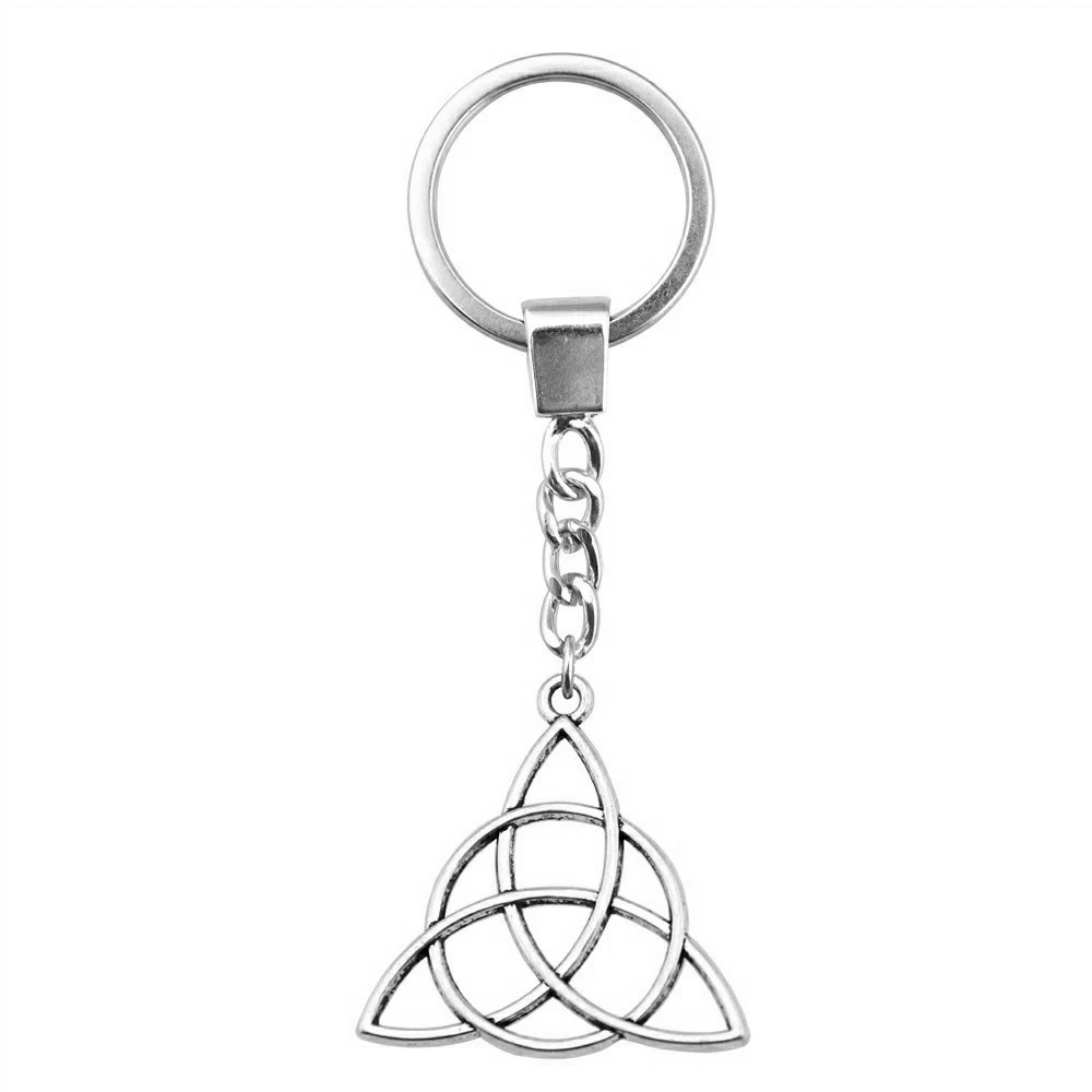 1pcs Triquetra Symbol Key Ring Findings Supplies For Jewelry For You Ring Size 30mm