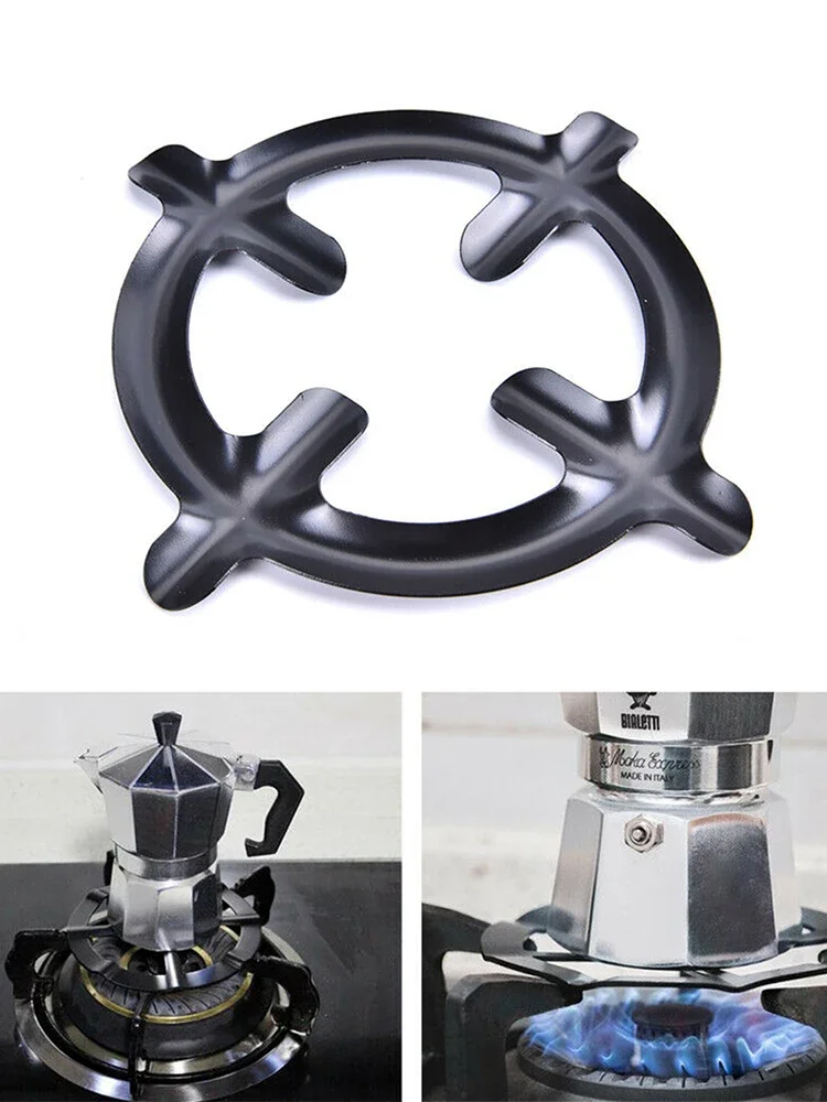 

New 1 Pcs Iron Gas Stove Cooker Plate Coffee Moka Pot Stand Reducer Ring Holder Coffee Maker Shelf Cookware Parts