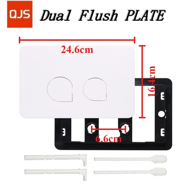 

Dual Toilet Flush Plate Compatible with Geberi-t Sigma 01 20 30,concealed Toilet Cistern Panel, Actuator Flushing Button White