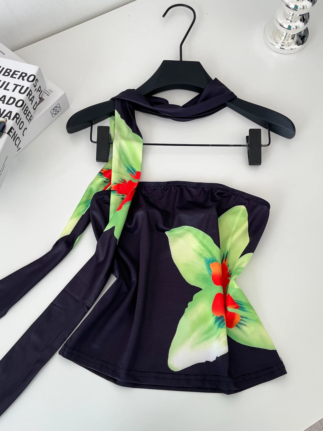 

Ele Printed Strapl Vest Women's Summer Slimming Sli Small Size Beautiful Unique Top Commute Sle Regular Length