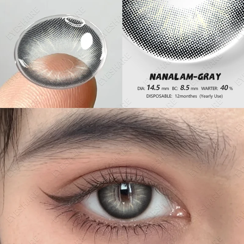 EYESHARE NEW Style Eyes Contacts Lenses Colored Contact Lens for Eye 1pair Blue Contact Lens Yearly Beauty Makeup Red Eye Lenses