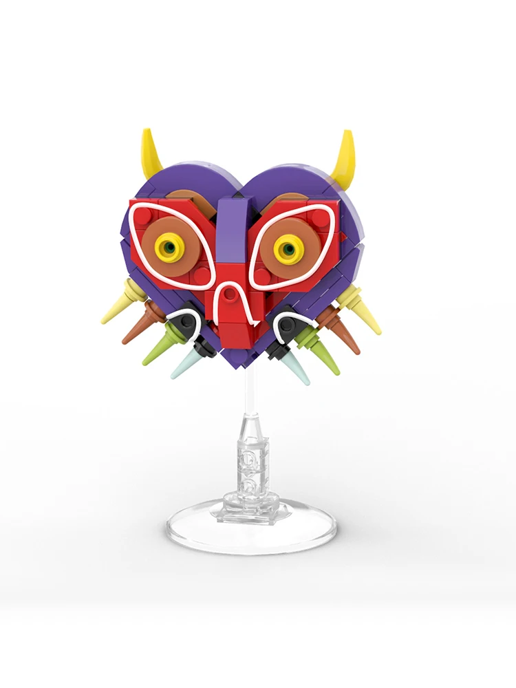 

Skull Kid Mask MOC Building Blocks, Majora's Inspired Cowardly Face, Fantasy Curse Prop DIY for Adventure Fans