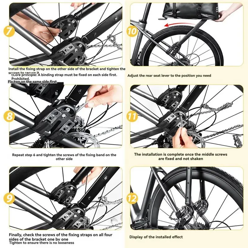 AA67-Aluminum Alloy Bicycle Luggage Carrier Bikepacking Accessories For Mountain Bike Gravel Bike Bicycle Rack Shelf