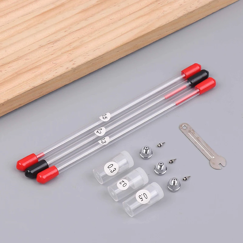 

3/10Pcs Airbrush Replacement Parts Kit With 0.2/0.3/0.5 Mm Airbrush Nozzle,Airbrush Needle,Airbrush Nozzle Cap Small Wrench