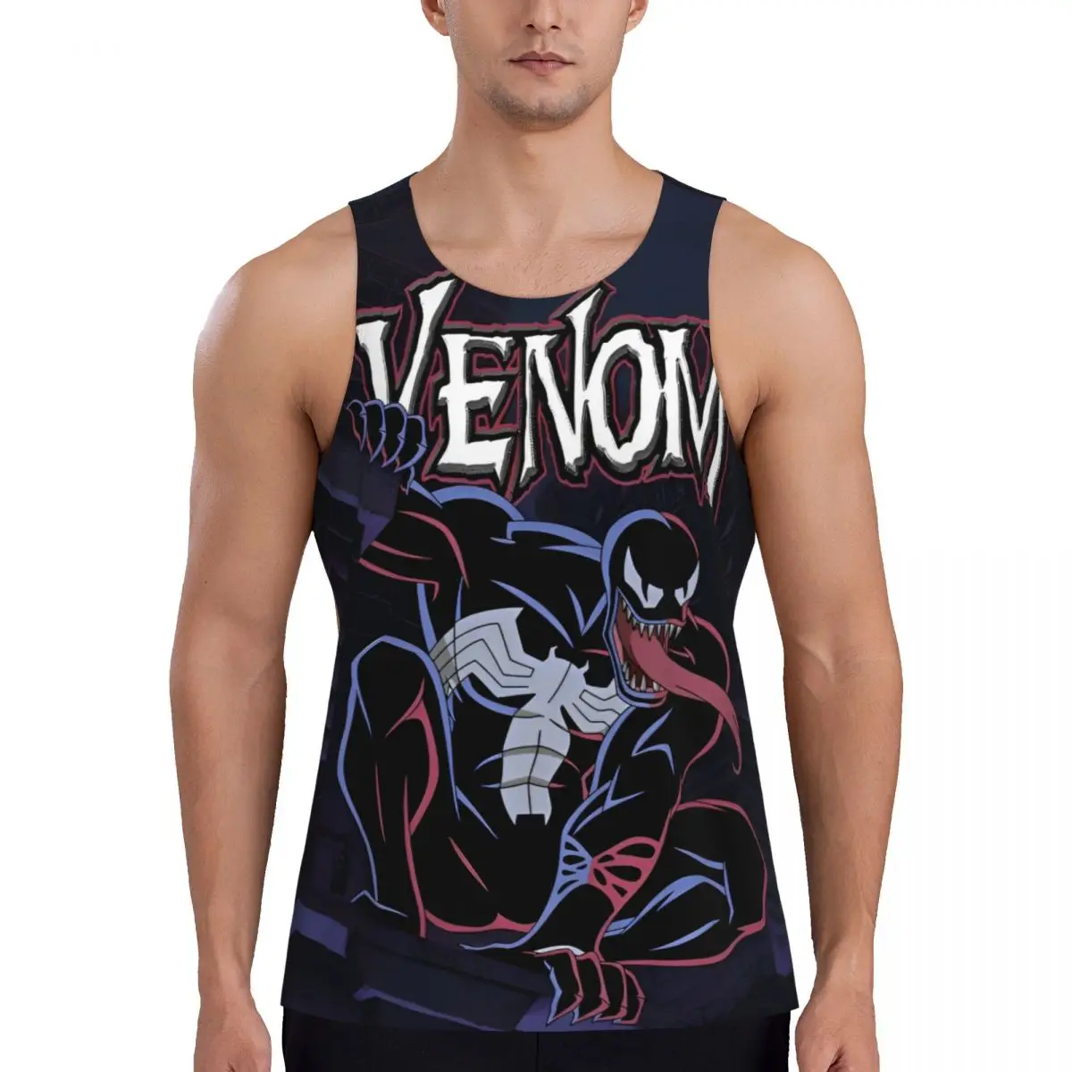 Venom Antihero Comic Bodybuilding Muscle Tank Top Mens Muscle Vest Male Sleeveles Tops Gym Fitnes Sports Sports Wear