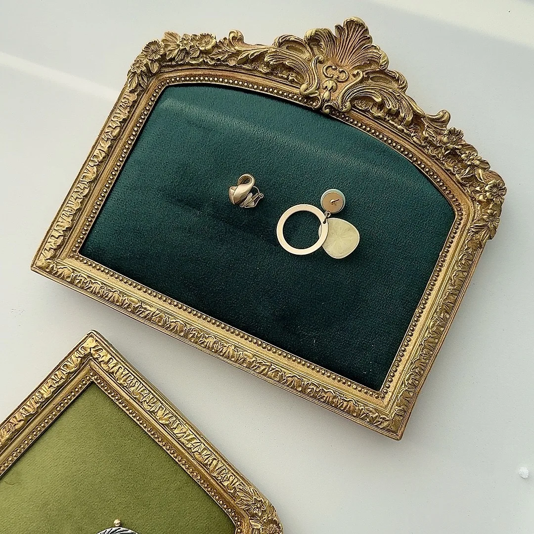 HYS jewelry tray high-end jewelry bracelet bracelet earrings storage display tray flannel tray window photo props