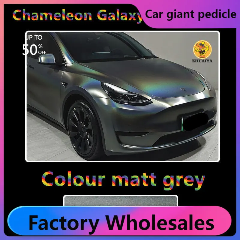 Highest quality glossy Rainbow laser Matt Grey ainbow vortex vinyl wrap car wrapping film car Wrap quality Warranty 5/10m/18m