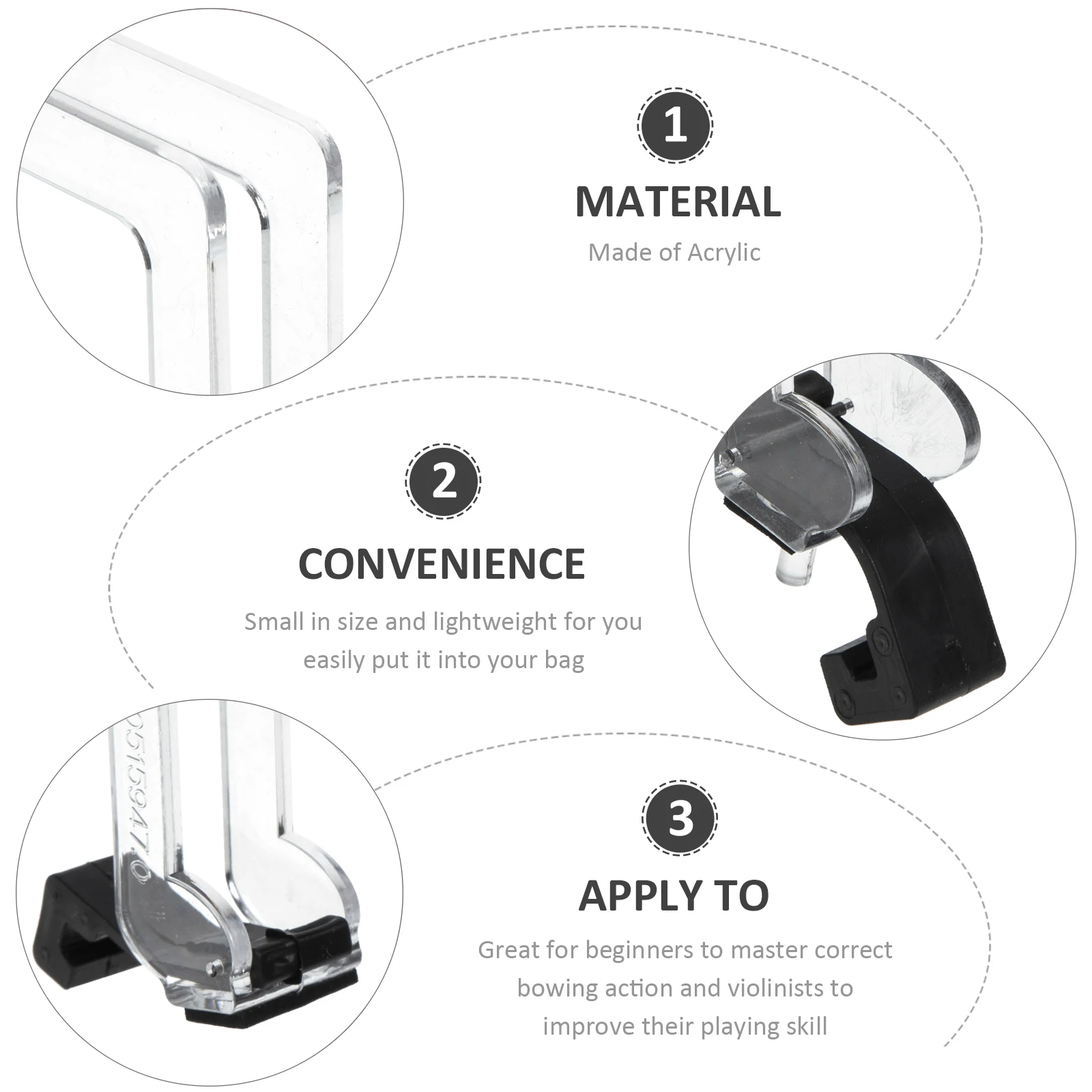 

Accessories Straight Bow Violin Corrector Acrylic Kids Straightener Collimator Tool