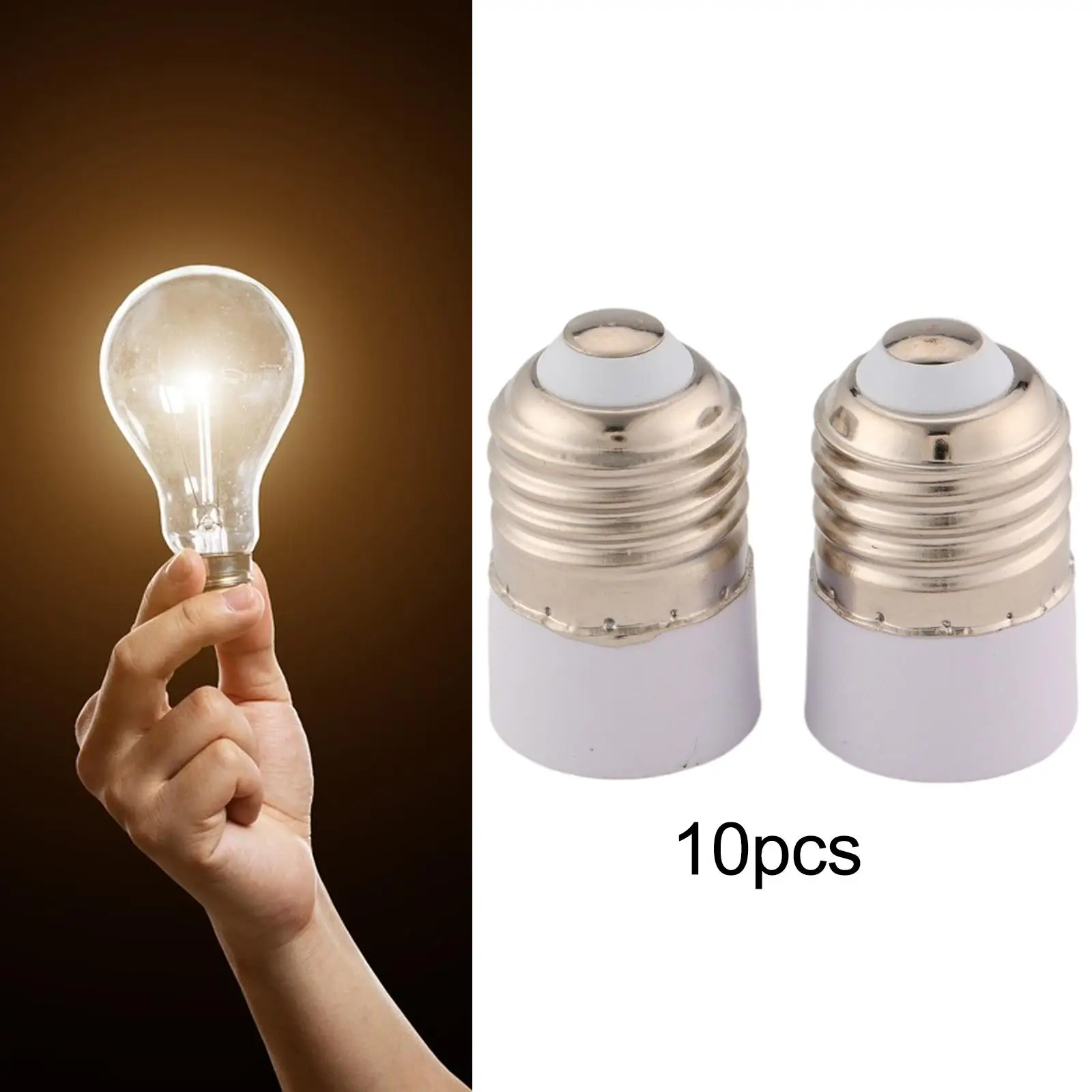 

10 шт. Переходник с разъемом E27 на E14, практичный, термостойкий