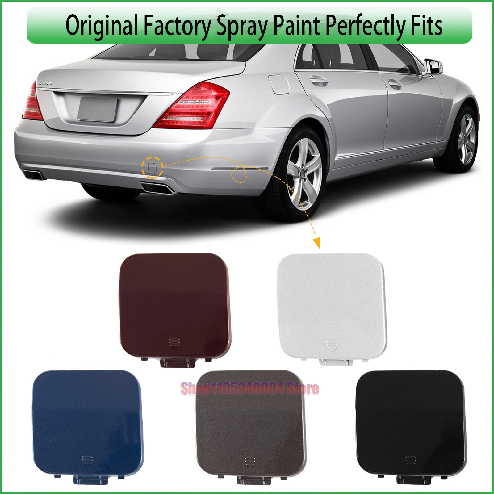 For Mercedes Benz S-Class W221 Right Rear Tow Hook Cover Premium Accessory For All Models 2010-2013 Part A2218850022