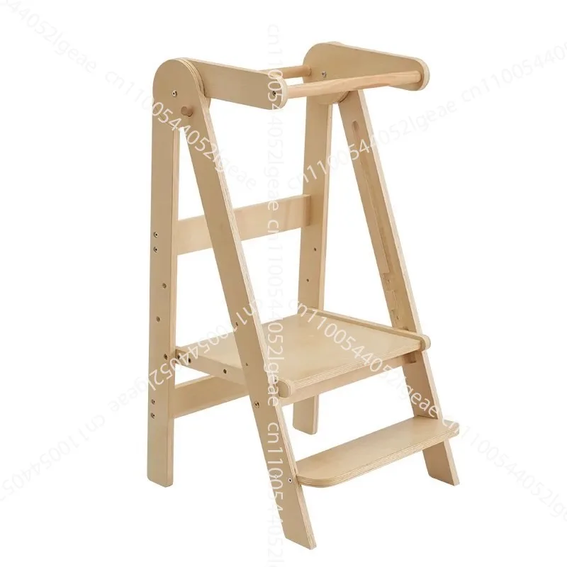 

Children's Wooden Step Ladder, Montessori-Style Foldable Toilet Trainer, Solid Wood Anti-Slip Footstool Learning Tower