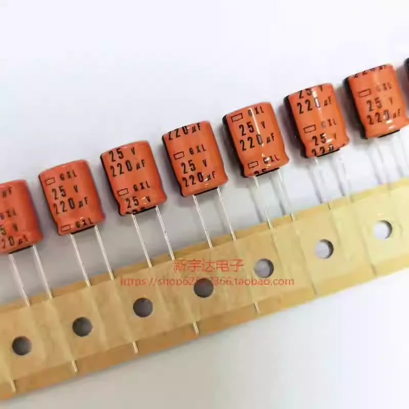10-100PCS 25V220UF 10X12.5 Black Diamond GXL High Temperature Resistant 125 ° C Industrial Grade Capacitor 220UF 25V