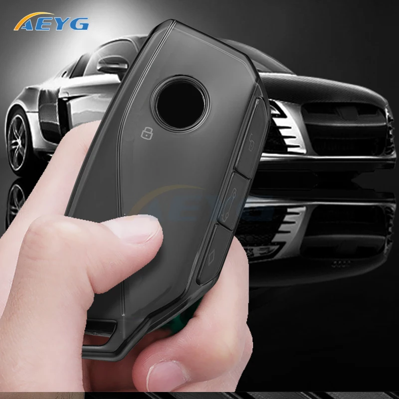 TPU Car Key Case Cover Shell Fob For for BMW Series 7 735i 740Li X7 X1 U11 2023 I7 G07 LCI XM 2023 Key Chain Accessories