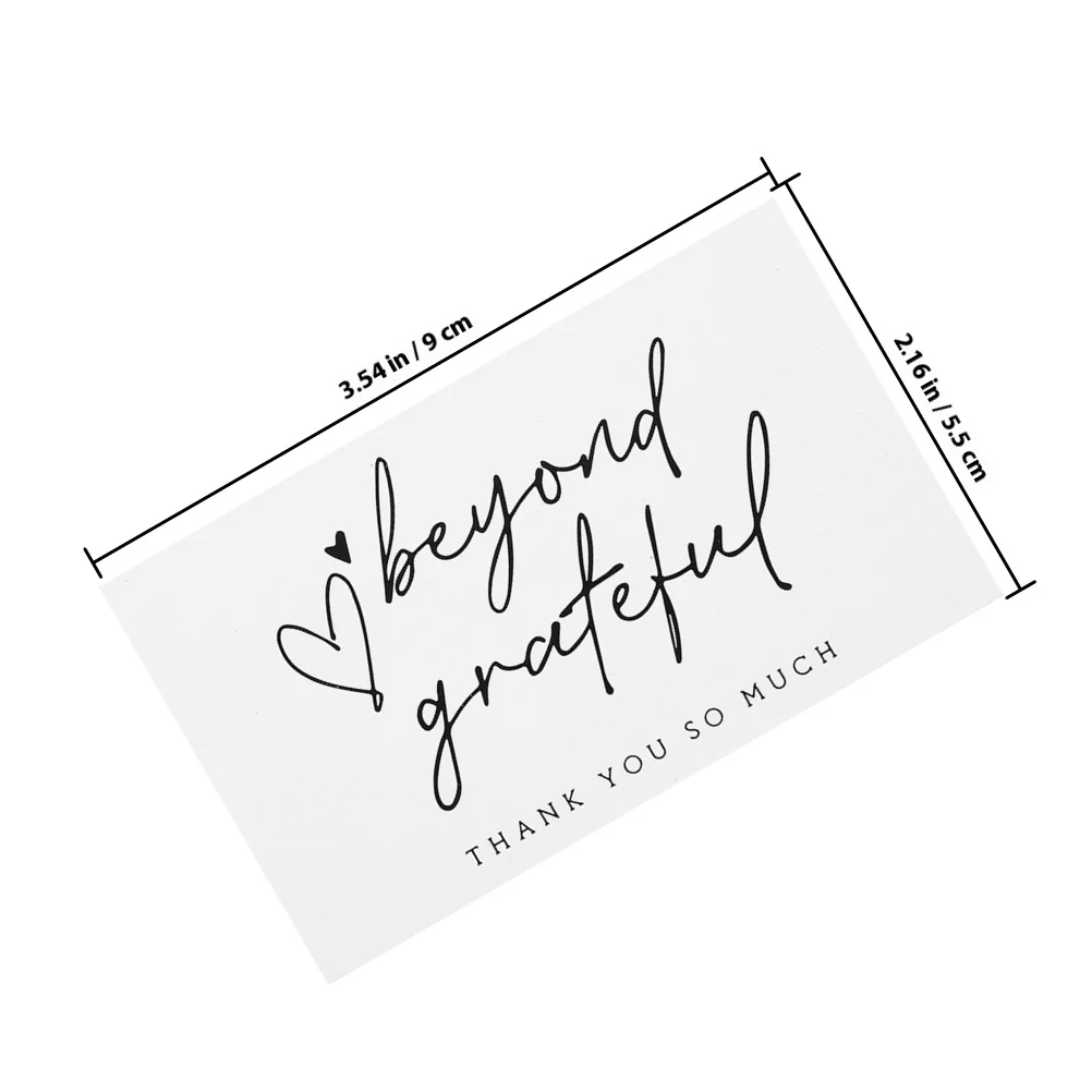 150 قطعة من تعبئة هدايا الأعمال المزخرفة، شكرًا بالجملة لتغليف هدايا الأعمال الصغيرة، بطاقات الطلب، بطاقات شكر ورقية