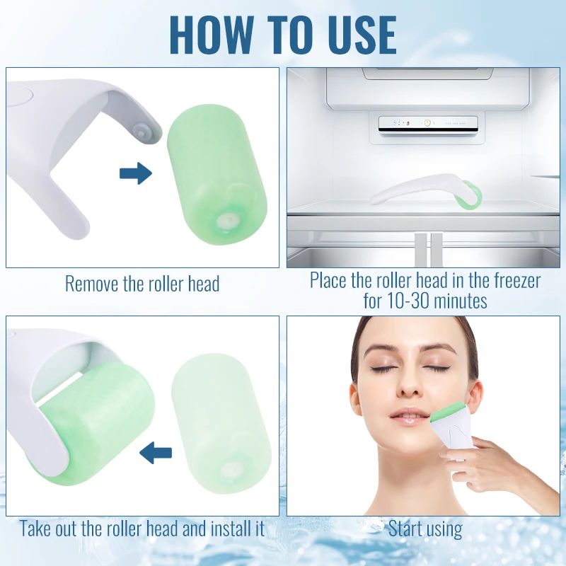 Face Roller Cool Ice Roller Massager Skin Lifting Tool Face Lift Massage Anti-wrinkles Pain Relief Face Women Skin Care Tools