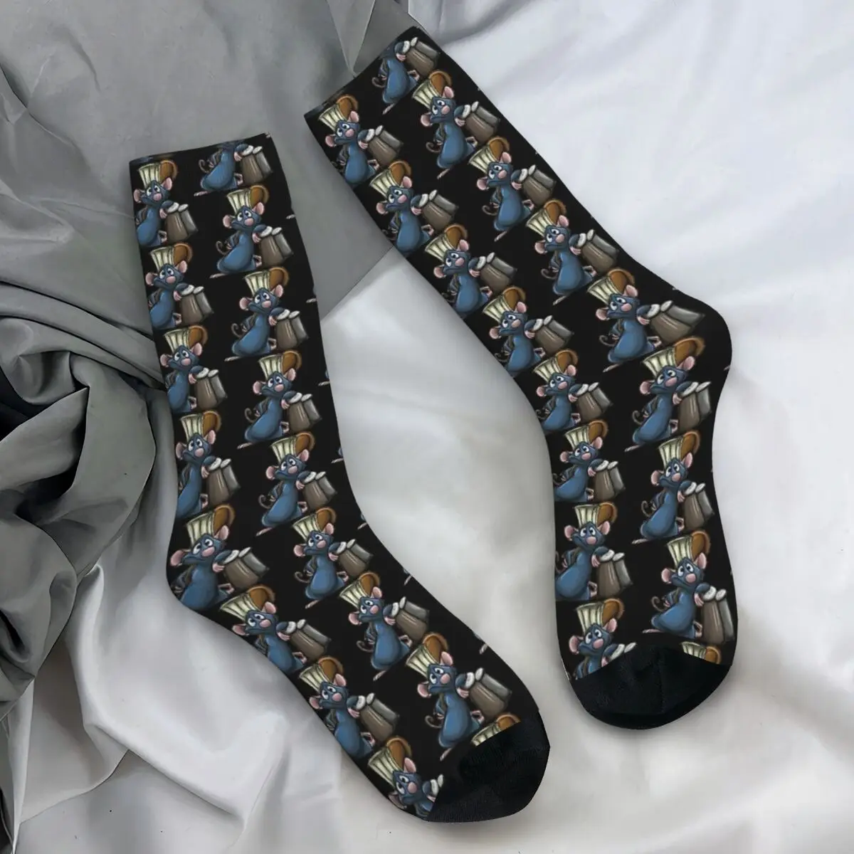 Women Men Socks Remy Ratatouille Pack Rat Cooker Stockings Winter Kawaii Soft Socks Design Running Sports Non-Slip Socks