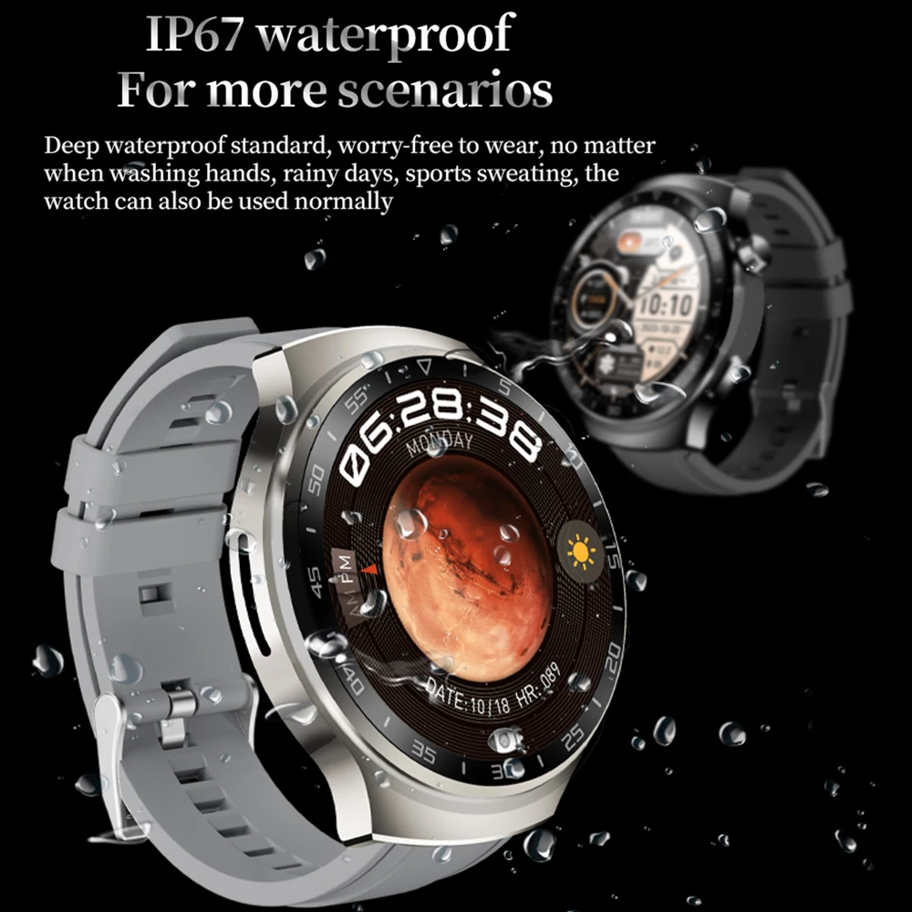 Smart Watch 1.53" Blue Tooth Call Men Heart Rate Wireless Charge Watches Waterproof Voice Assistant Sports Fitness Smartwatch