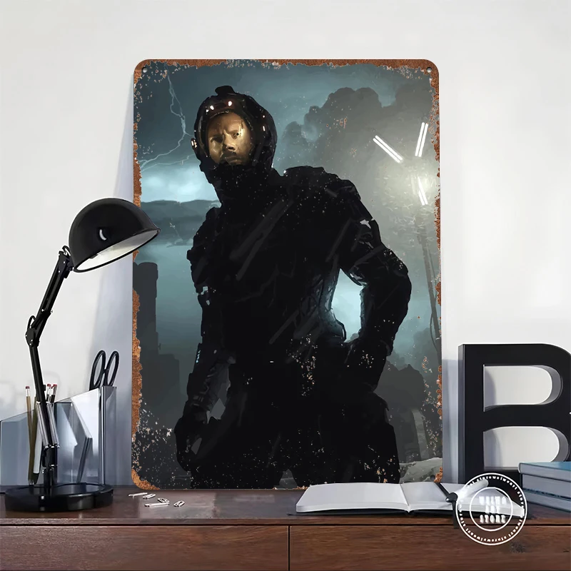 The Callisto Protocol Printed Poster Customized Wall Art Retro Vintage Metal Tin Signs for Home Decoration Gaming Wand Deko Room