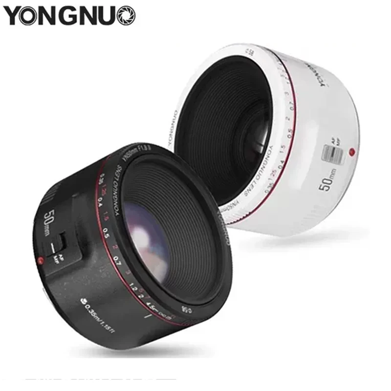 YONGNUO YN50mm F1.8 II Standard Prime Lens Large Aperture Portrait Lens AF/MF Dual Focus Mode Compatible With Canon DSLR Cameras