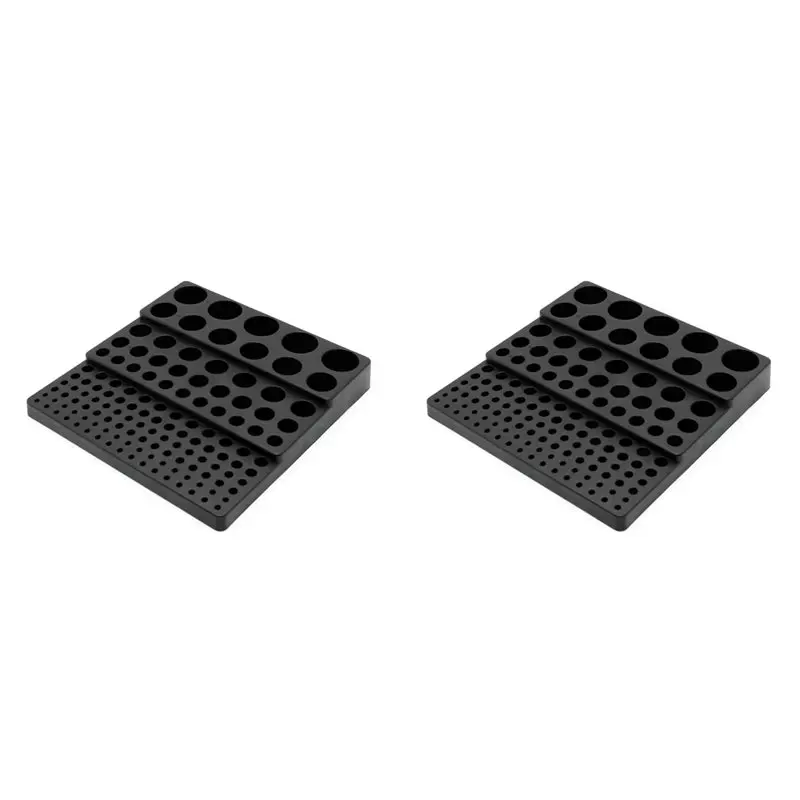 

AB66-2X Multifunctional Drill Holder 131 Hole Tool Holder Box Drill Bit Storage Box Black