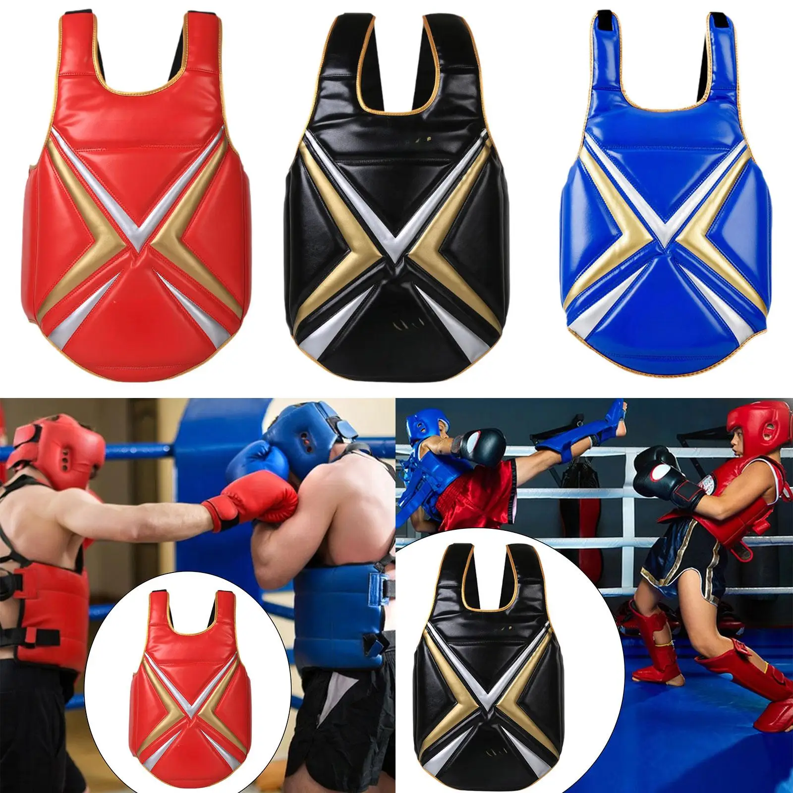 Karate Chest Protector Vest Soft Protective Gear for Sparring Home Gym Sanda