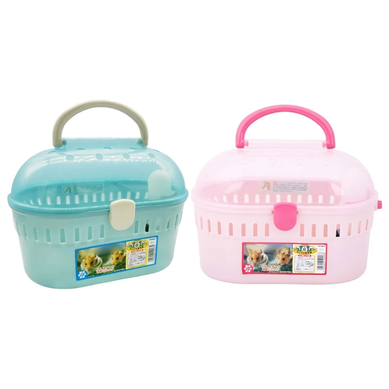 Portable Travel Hamster Cage Carrier Breathable Outdoor for Hamster Small Animals Vacation Easy to Clean Comfortable