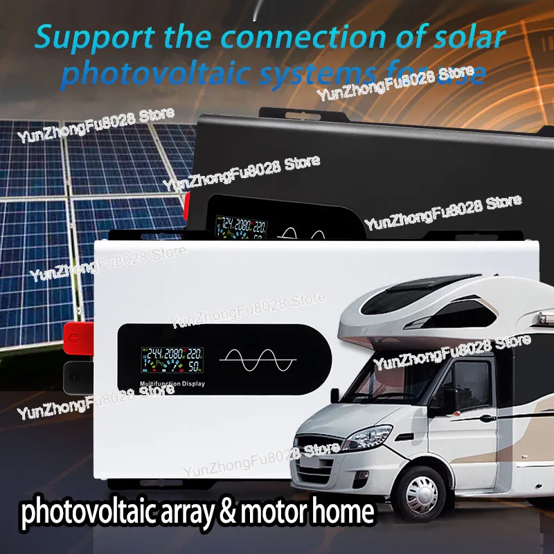 6.5KW 6500W 5.5KW Inverter Pure Sine Wave 12V/24V/36V/48V/60V/72V DC To AC Solar Converter Car Solar RV Vehicle Inverter 50/60hz