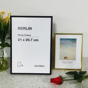Cadre photo en aluminium, cadre classique de certificat pour accrocher au mur avec cadre photo en plastique, verre, métal, cadre photo pour photos, cadre d’affiche 8 meilleurs cadres métalliques en vente - No 8