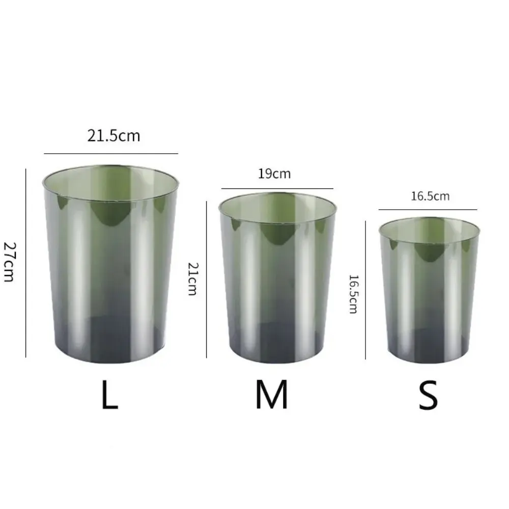 Korean Minimalism Waste Bin Thickened PET Multi-functional Flower Pot Waste Basket Large-capacity Transparent Trash Container