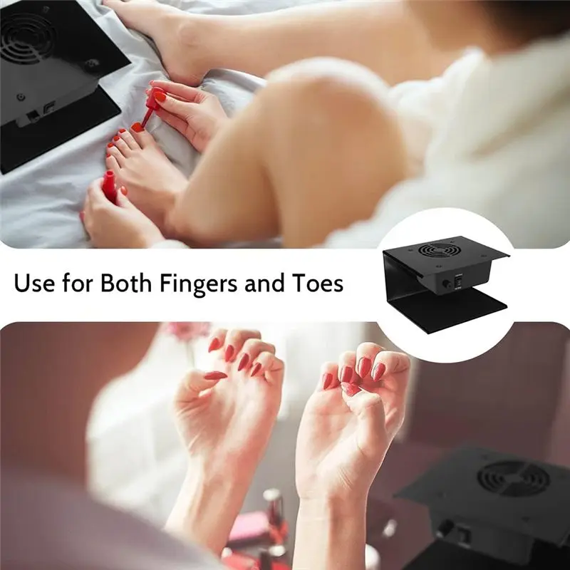 مجفف أظافر للتلميع العادي، مروحة تجفيف الأظافر بقدرة 300 وات مع هواء ساخن وبارد، مجفف أظافر هوائي احترافي لصالونات الأظافر