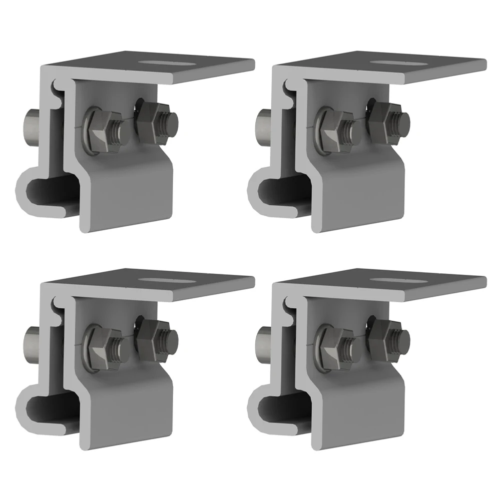 1/4pcs Solar Panel Seam Clamp Aluminum Alloy Standing Solar Seam Clamp Pv For Roof Fixing Mounting Sheet Solar Panel Rack Rack