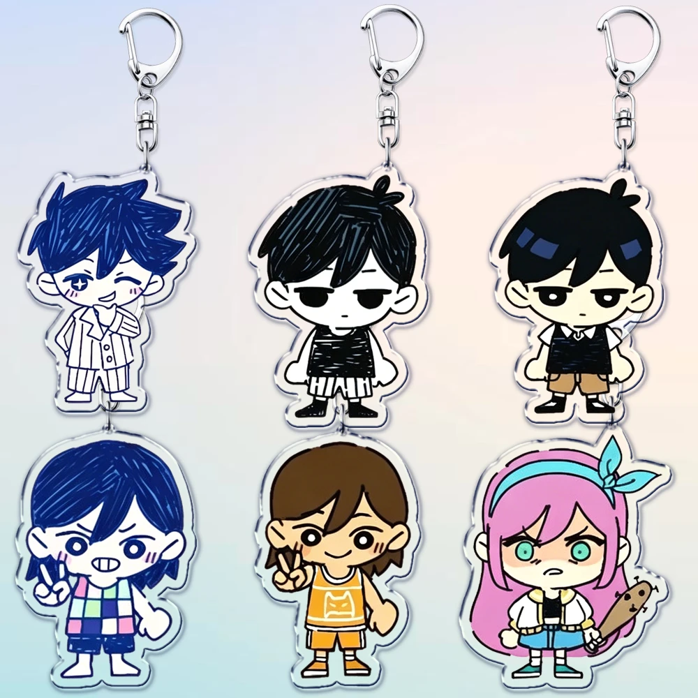 Llaveros de chibi de Omori para bolsos y accesorios: Mari, Sunny, Hero, Basil, Aubrey. Joyería para fans y amigos.