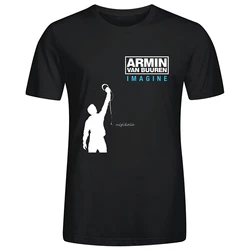 Armin Van Buuren Imagine Mens T Shirts Design O Neck Black Summer Short Sleeves T-Shirt Fashion New Fashion Men'S T Shirt