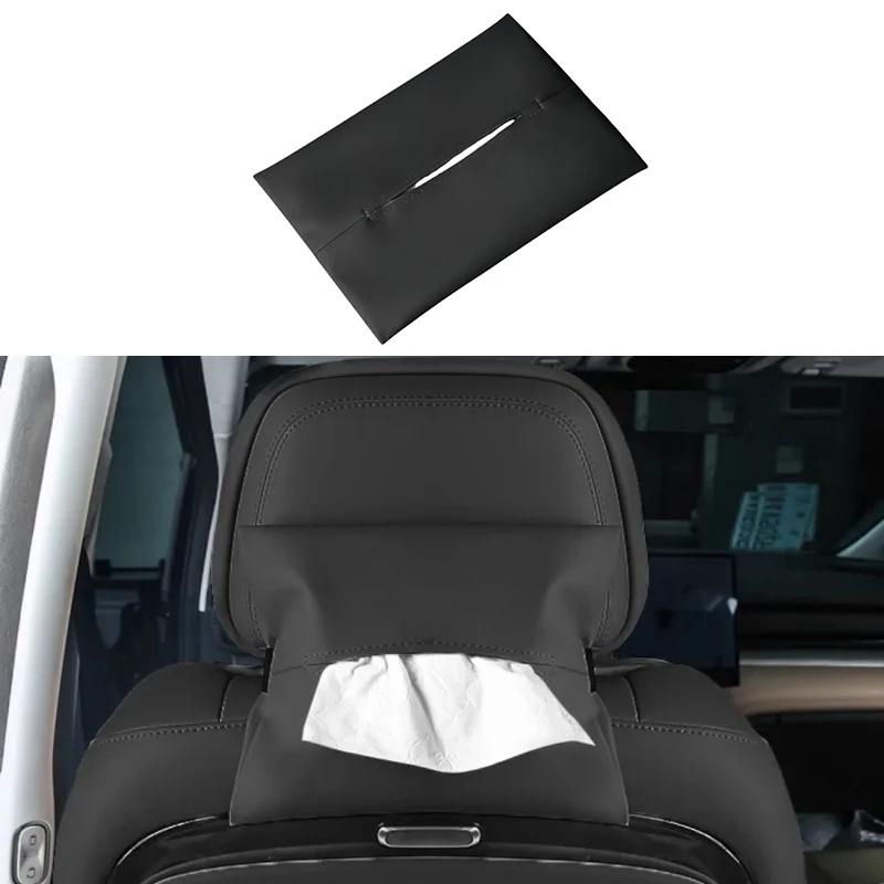 

Автомобильная сумка для салфеток, подходит для Xpeng X9 2024-2025, высококачественная модифицированная многофункциональная кожаная бумажная коробка из наппа, аксессуары для интерьера