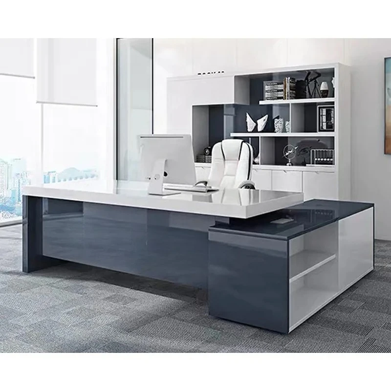 

Гуанчжоу Исполнительный стол L-образный компьютерный стол Современный дизайн Офисный стол с ящиками