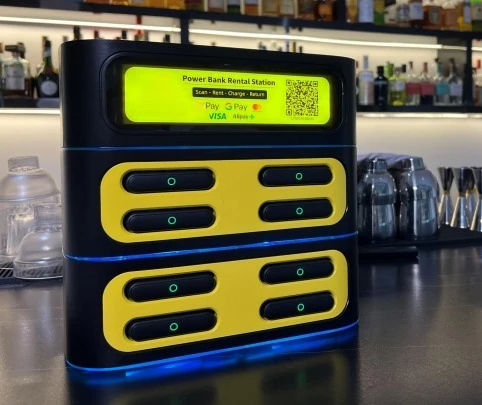8-Slot Shared Power Bank Rental Vending Machine Kiosk for Mobile Charging