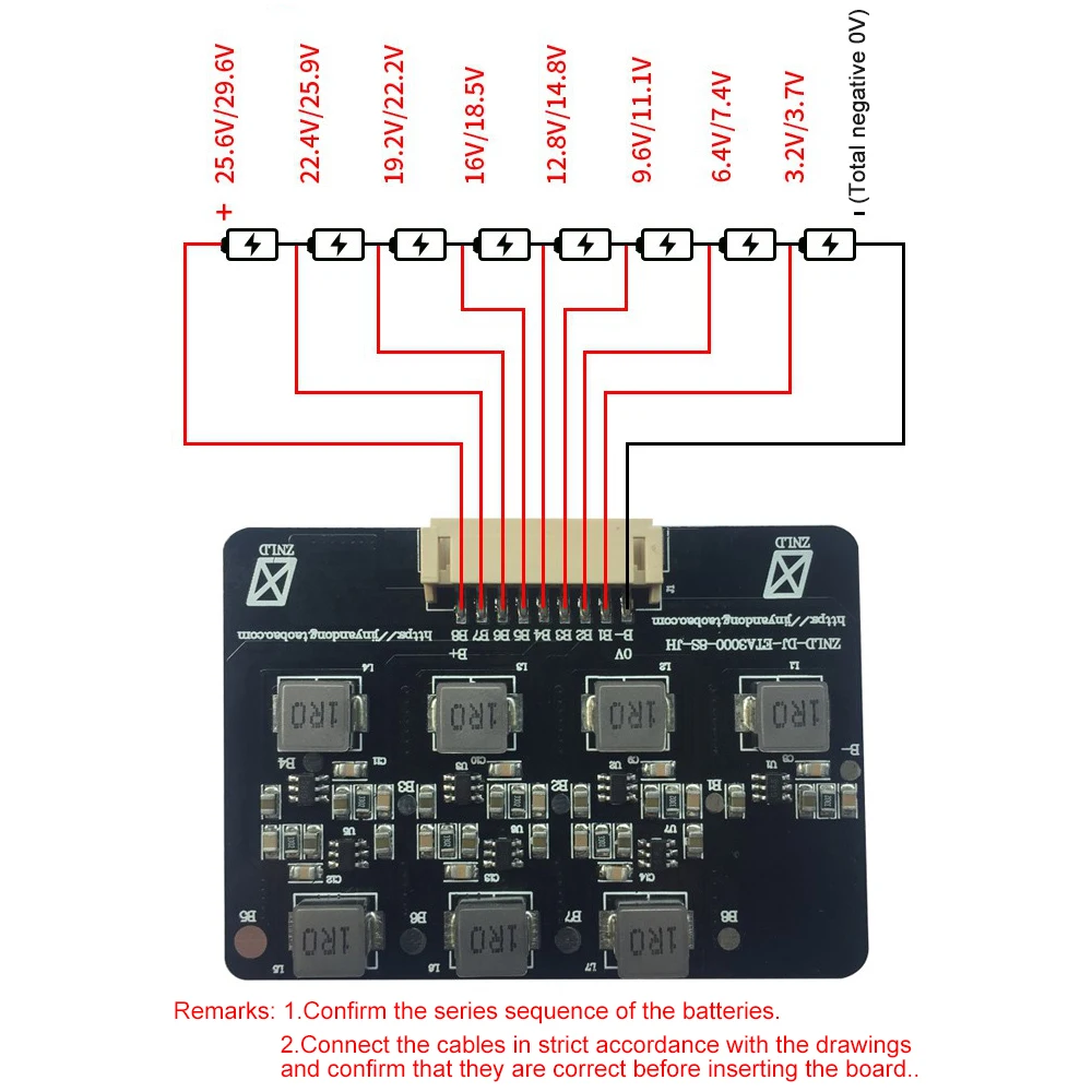 BMS 4S 8S 1.2A Balance Board Lifepo4 LTO Lithium Battery Active Equalizer Balancer Energy Transfer Board