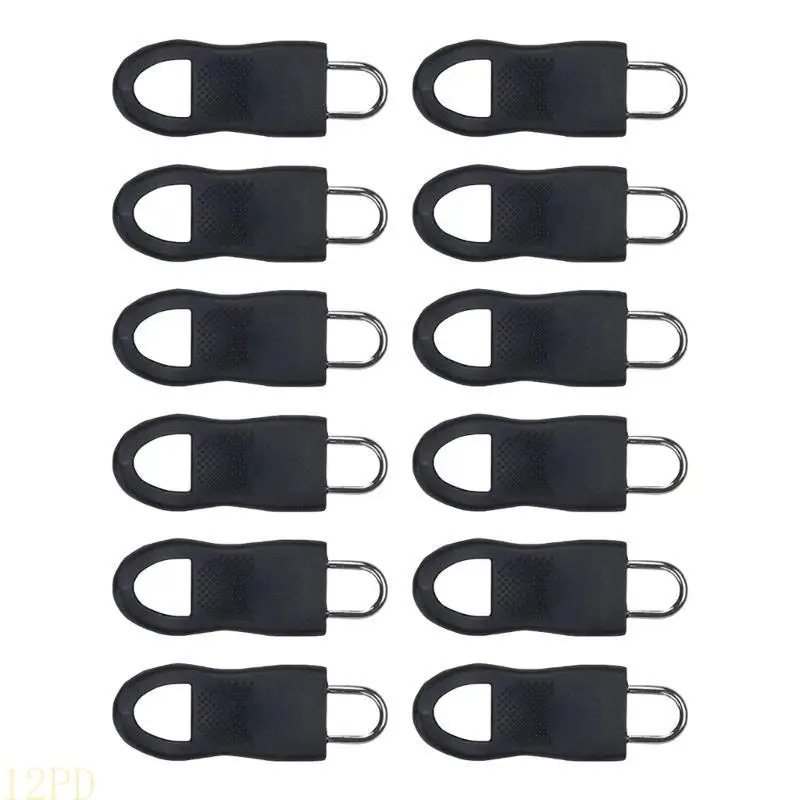 12PD 12Pcs Zippers Pulls Replacements Zippers Gripper Mend Fixer for Suitcase Luggage Zippers Pull Repair Set for Clothes
