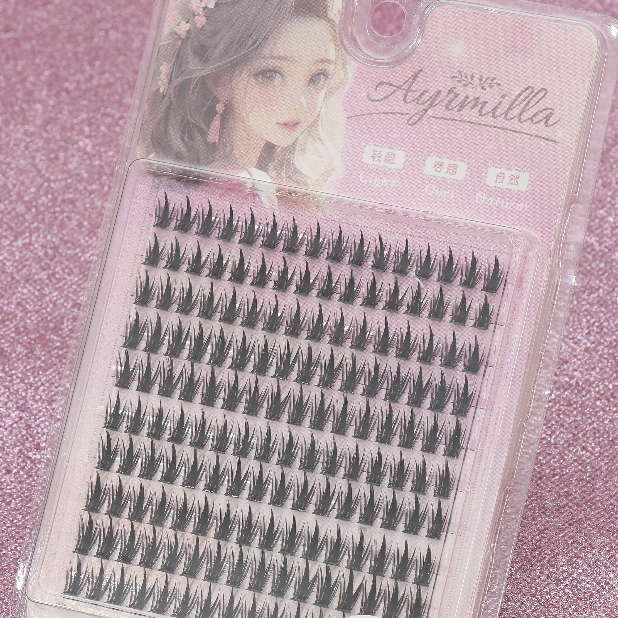 160 grappoli 5-12MM estensione naturale mista ciglia finte festa viaggi lavoro quotidiano riunione ciglia innesto ciglia fai da te