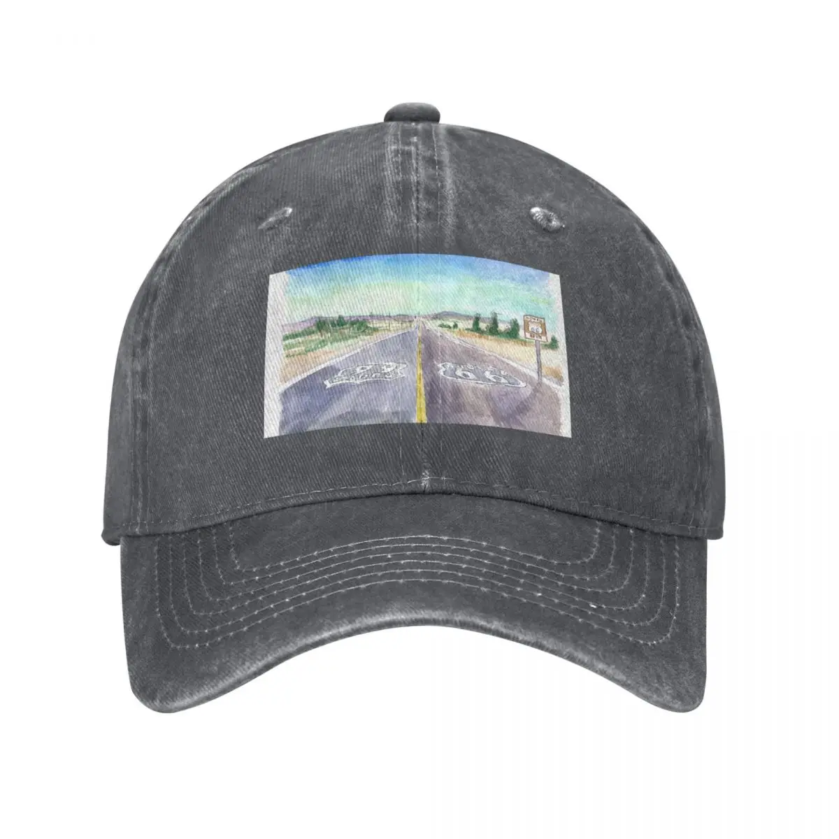 

Road Trip on Historic Route 66 Scenic Drive Baseball Cap Icon New In The Hat Sunscreen Hat Baseball Cap Women Caps Men's