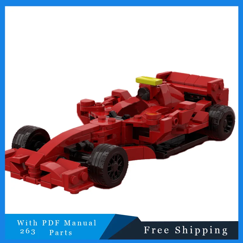 

263 шт. MOC городской автомобиль крутой красный гоночный автомобиль строительный блок техника гоночный креативный DIY сборка кирпичные игрушки Рождественский специальный подарок