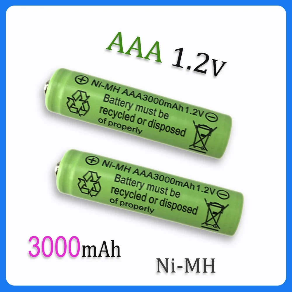 

AAA 3000mAh 3A 1.2V Ni-MH Rechargeable Battery Cell for MP3 RC Toys led Flashlight